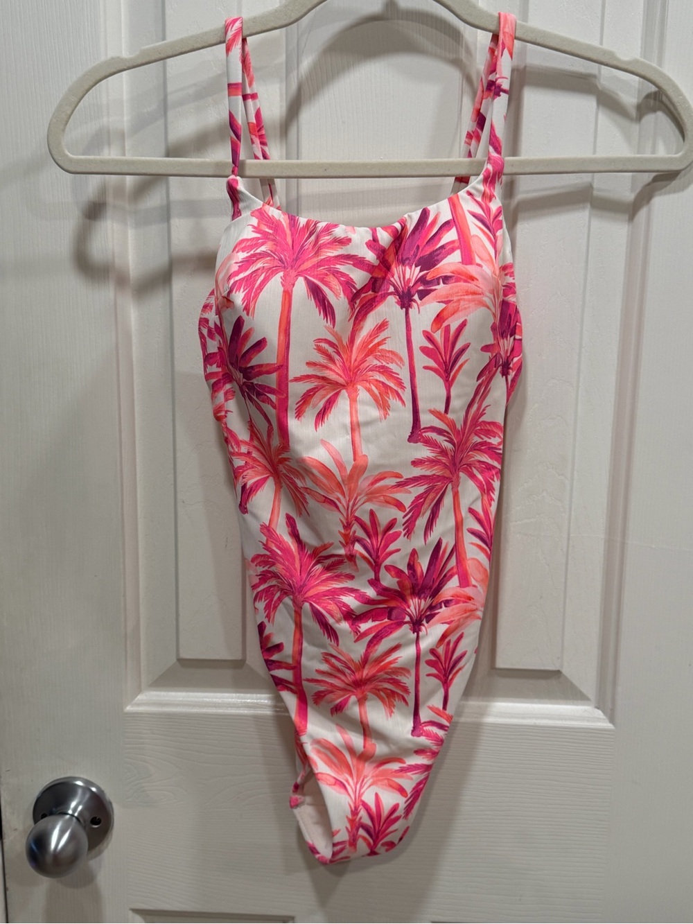 Shade & Shore Pink Palm Tree One-Piece Swimsuit XS